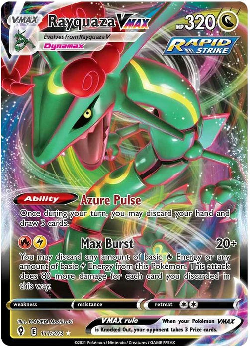 Rayquaza VMAX 111/203 Ultra Rare  Pokemon Card (SWSH Evolving Skies)