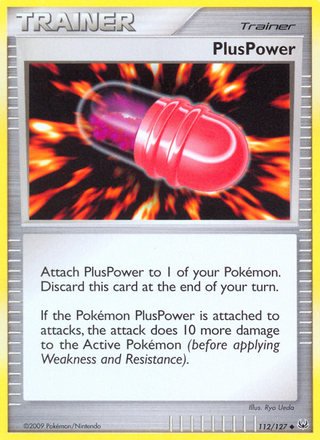 PlusPower 112/127 Uncommon Reverse Holo Pokemon Card (Platinum)