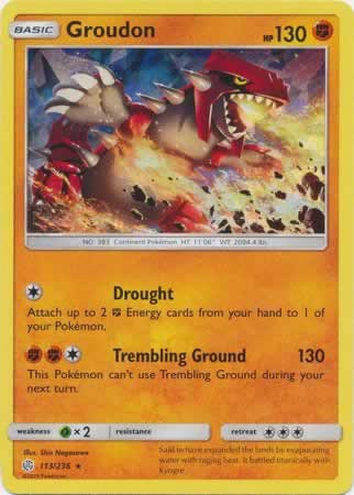 Groudon 113/236 Rare Pokemon Card (Cosmic Eclipse)