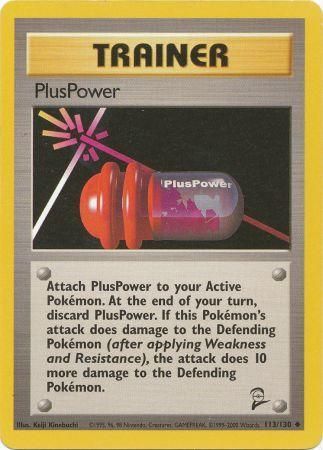 PlusPower 113/130 Uncommon Pokemon Card (Base Set 2)