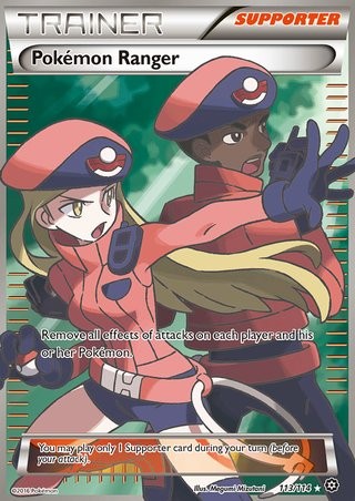 Pokemon Ranger 113/114 Full Art Ultra Rare Pokemon Card (XY Steam Siege)