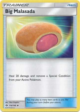 Big Malasada 114/149 Uncommon Trainer Card (Sun & Moon Base Set)