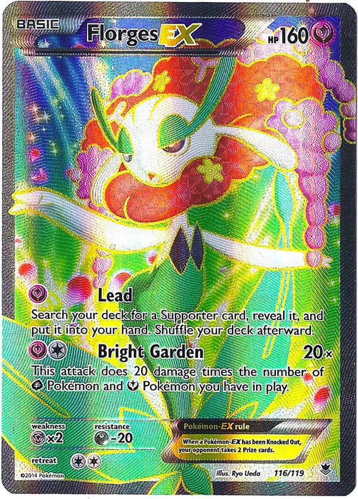 Florges EX 116/119 Ultra Rare Pokemon Card (XY Phantom Forces)