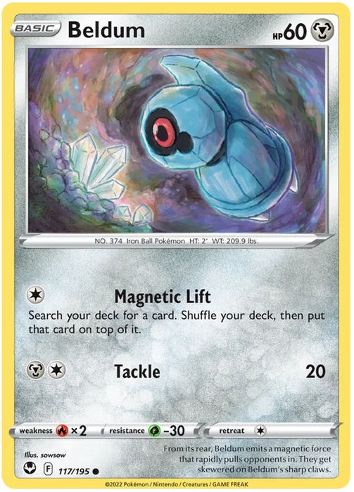 Beldum 117/195 Common Pokemon Card (SWSH Silver Tempest)