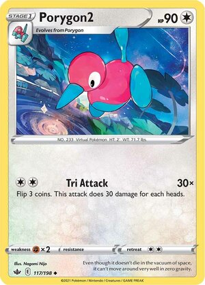 Porygon2 117/198 Uncommon Pokemon Card (SWSH Chilling Reign)