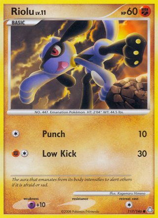 Riolu 117/146 Common Pokemon Card (Legends Awakened)