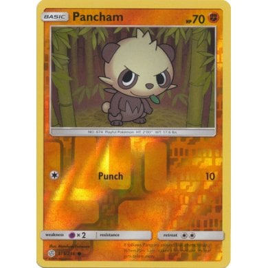 Pancham 119/236 Common Reverse Holo Pokemon Card (Cosmic Eclipse) Titan Cards Ltd Pancham 119/236 Common Reverse Holo Pokemon Card (Cosmic Eclipse) Titan Cards Ltd