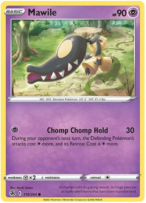 Mawile 119/264 Common Pokemon Card (SWSH Fusion Strike)