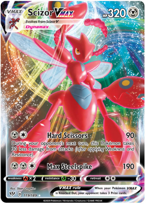 Scizor VMAX 119/189 Ultra Rare Pokemon Card (Darkness Ablaze)