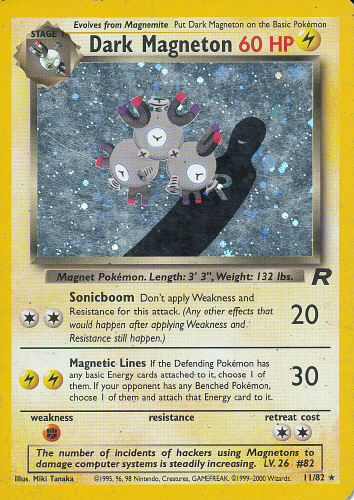 Dark Magneton 11/82 Rare Holo Pokemon Card (Team Rocket)