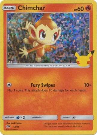 Chimchar 12/25 Holo Pokemon Card (McDonalds Collection 2021)