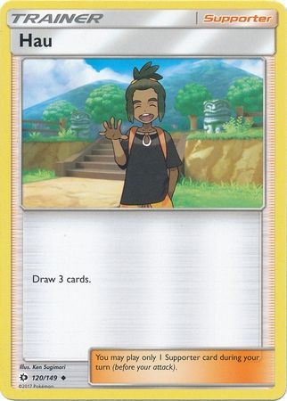 Hau 120/149 Uncommon Trainer Card (Sun & Moon Base Set)