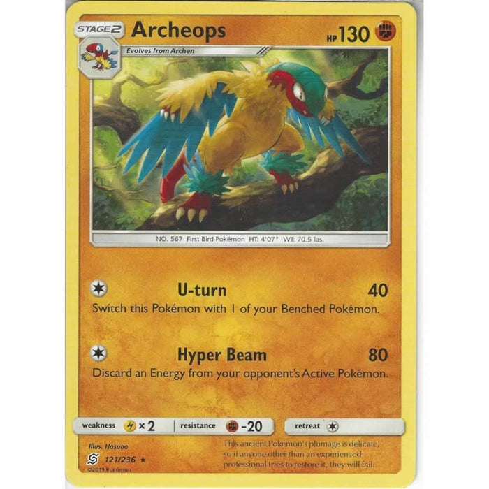 Archeops 121/236 Rare Pokemon Card (Unified Minds)