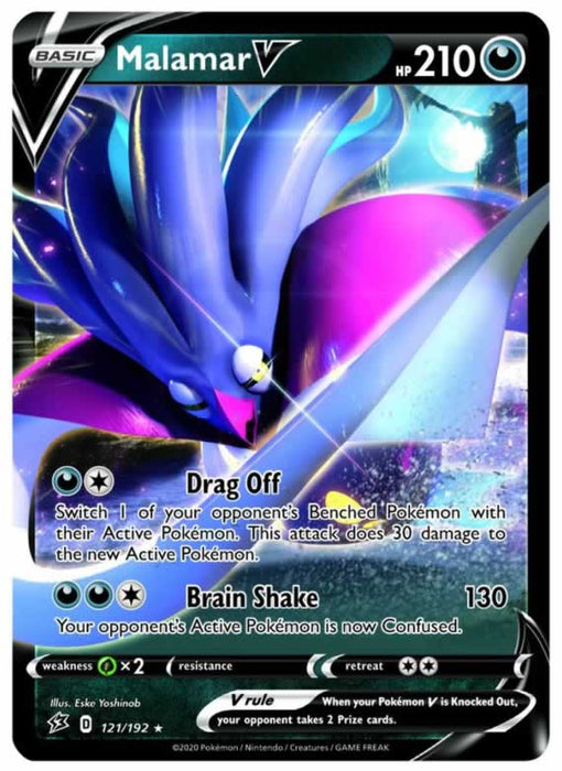 Malamar V 121/192 Ultra Rare Pokemon Card (SWSH Rebel Clash)