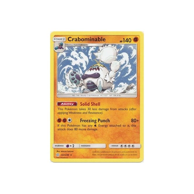 Crabominable 122/236 Rare Pokemon Card (Cosmic Eclipse)