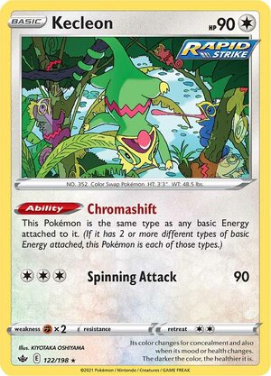 Kecleon 122/198 Rare Pokemon Card (SWSH Chilling Reign)