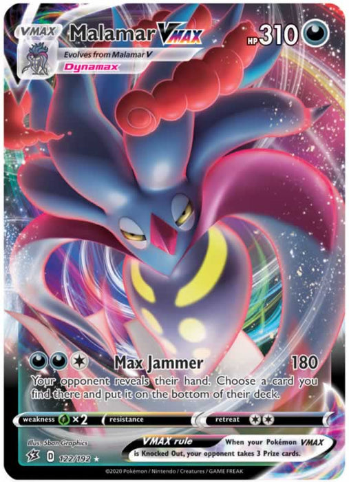 Malamar VMAX 122/192 Ultra Rare Pokemon Card (SWSH Rebel Clash)