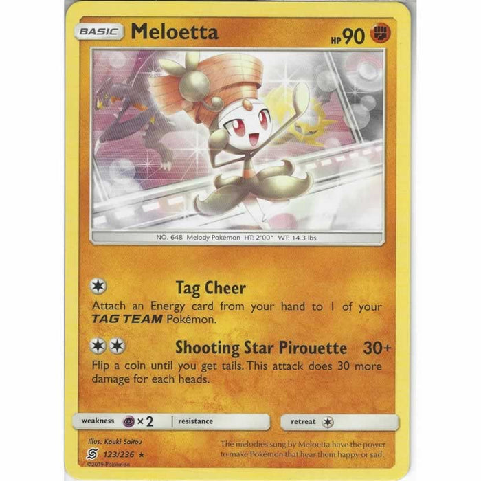 Meloetta 123/236 Rare Pokemon Card (Unified Minds)