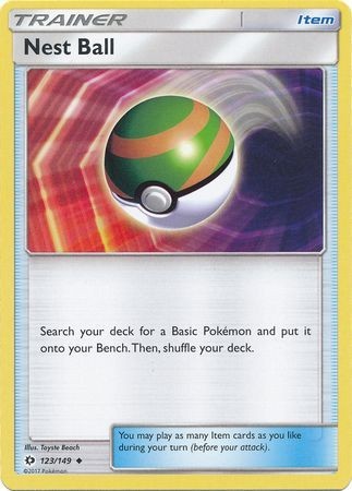 Nest Ball 123/149 Uncommon Trainer Card (Sun & Moon Base Set)