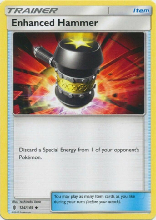 Enhanced Hammer 124/145 Uncommon Pokemon Card (SM Guardians Rising)