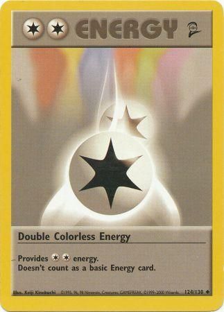 Double Colorless Energy 124/130 Uncommon Pokemon Card (Base Set 2)