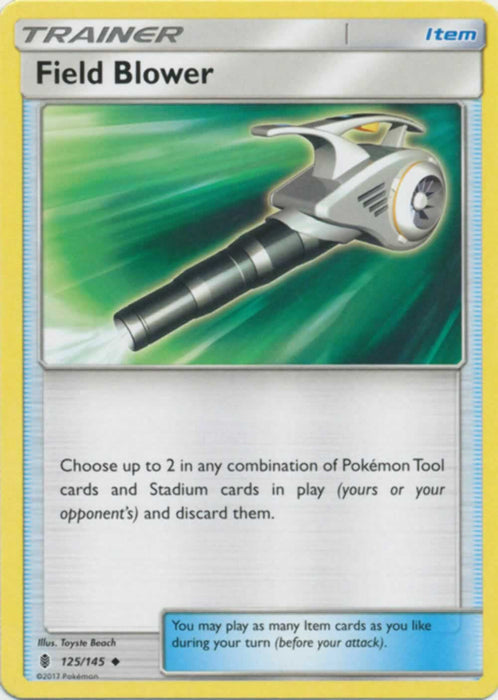 Field Blower 125/145 Uncommon Reverse Holo Pokemon Card (SM Guardians Rising)