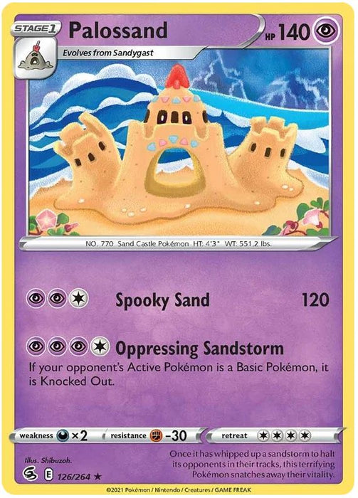 Palossand 126/264 Rare Pokemon Card (SWSH Fusion Strike)