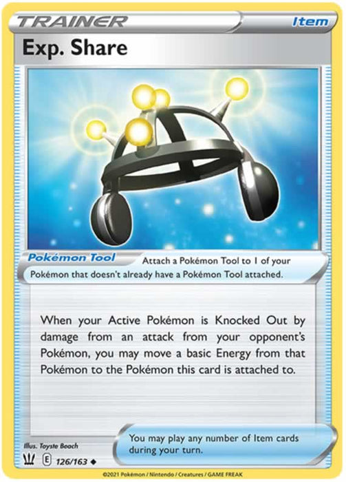 Exp. Share 126/163 Uncommon Reverse Holo Pokemon Card (Battle Styles)