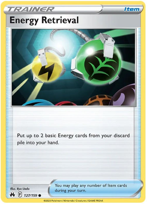 Energy Retrieval 127/159 Common Pokemon Card (SWSH Crown Zenith)