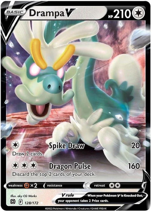 Drampa V 128/172 Ultra Rare Pokemon Card (SWSH Brilliant Stars)