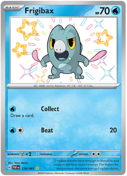 Frigibax 128/091 Shiny Rare Pokemon Card (SV 4.5 Paldean Fates)