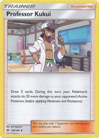 Professor Kukui 128/149 Uncommon Trainer Card (Sun & Moon Base Set)