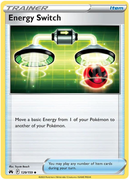 Energy Switch 129/159 Uncommon Reverse Holo Pokemon Card (SWSH Crown Zenith)