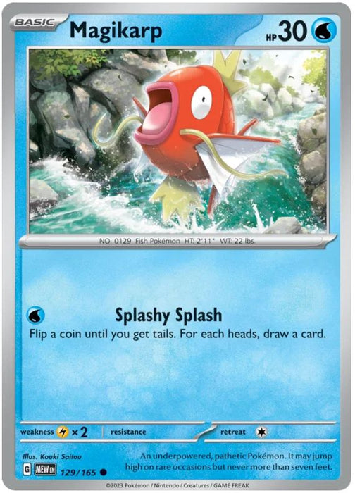 Magikarp 129/165 Common Pokemon Card (Pokemon SV 151)