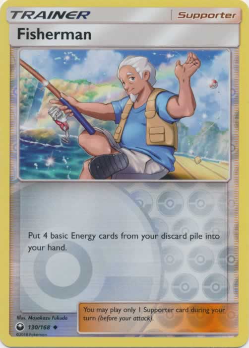 Fisherman 130/168 Uncommon Reverse Holo Pokemon Card (Celestial Storm)