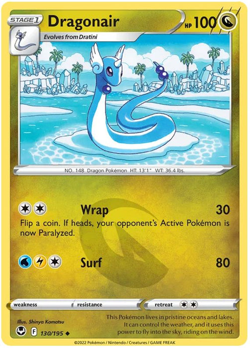 Dragonair 130/195 Uncommon Pokemon Card (SWSH Silver Tempest)