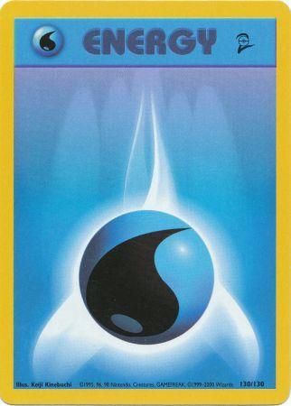 Water Energy 130/130 Pokemon Card (Base Set 2)