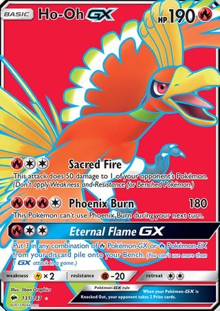 Ho-Oh GX 131/147 Ultra Rare Pokemon Card (Burning Shadows)
