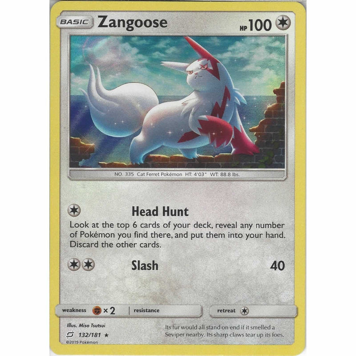 Zangoose 132/181 Rare Holo Pokemon Card (SM Team Up)