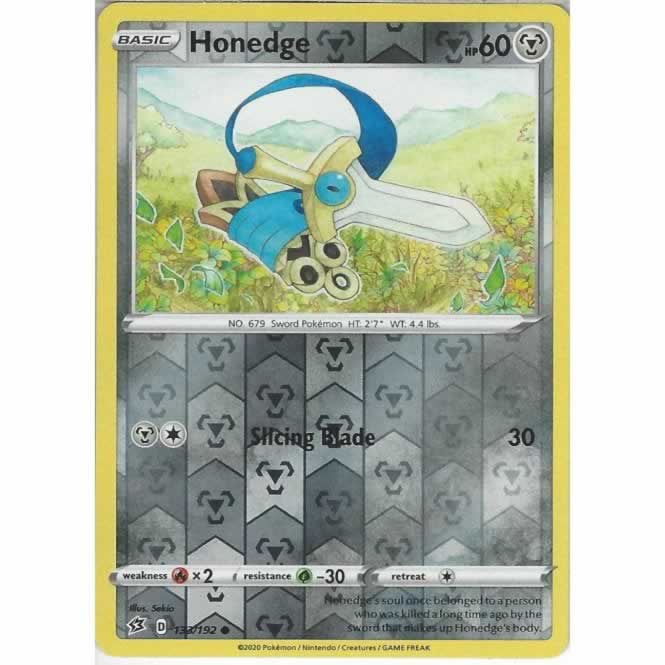 Honedge 133/192 Common Reverse Holo Pokemon Card (SWSH Rebel Clash)