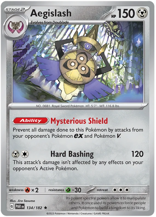 Aegislash 134/182 Rare Pokemon Card (SV04 Paradox Rift)