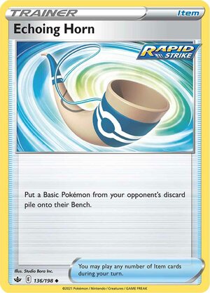 Echoing Horn 136/198 Uncommon Pokemon Card (SWSH Chilling Reign)