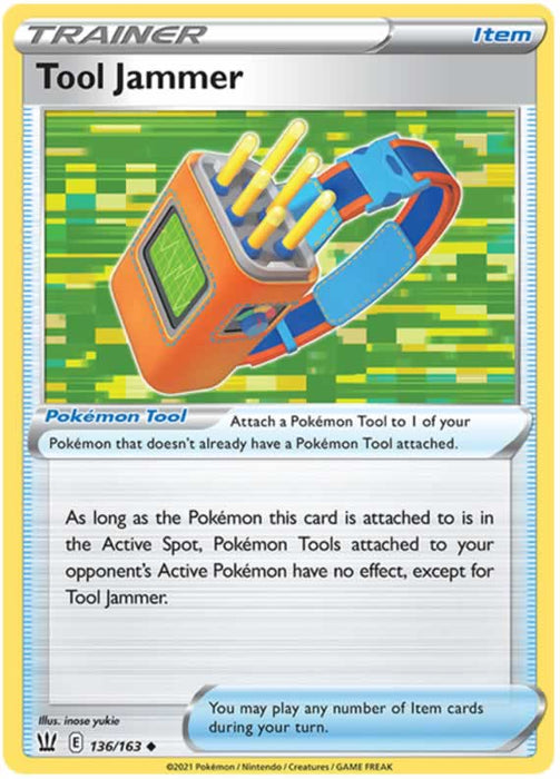 Tool Jammer 136/163 Uncommon Pokemon Card (Battle Styles)