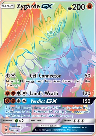 Zygarde GX 136/131 Secret Rare Pokemon Card (Forbidden Light) Titan Cards Ltd Zygarde GX 136/131 Secret Rare Pokemon Card (Forbidden Light) Titan Cards Ltd