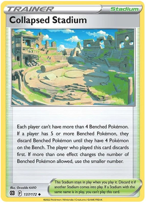 Collapsed Stadium 137/172 Uncommon Pokemon Card (SWSH Brilliant Stars)