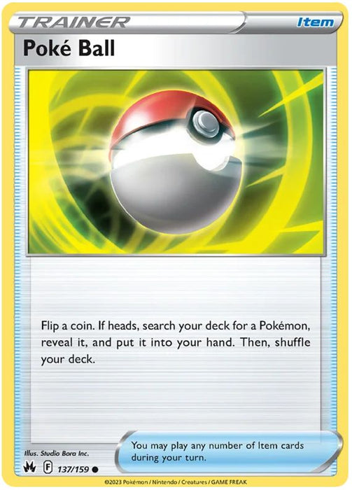 Poke Ball 137/159 Common Pokemon Card (SWSH Crown Zenith)