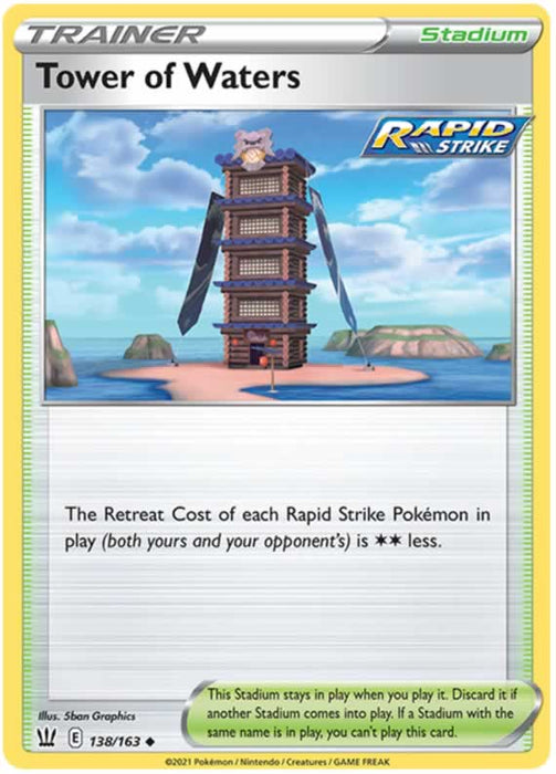 Tower of Waters 138/163 Uncommon Pokemon Card (Battle Styles)