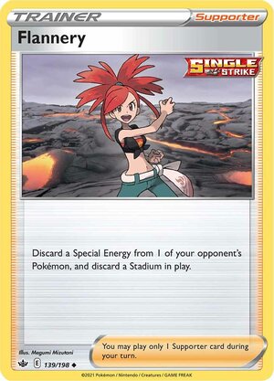 Flannery 139/198 Uncommon Reverse Holo Pokemon Card (SWSH Chilling Reign)