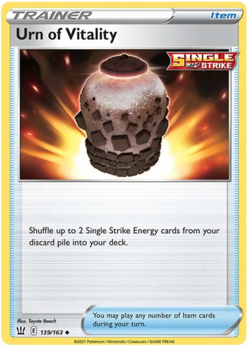 Urn of Vitality 139/163 Uncommon Pokemon Card (Battle Styles)