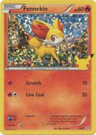 Fennekin 14/25 Holo Pokemon Card (McDonalds Collection 2021)